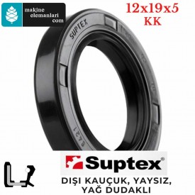 12x19x5 mm SUPTEX KK NBR DÖNER MİL YAĞ KEÇESİ 7365 12*19*5 mm